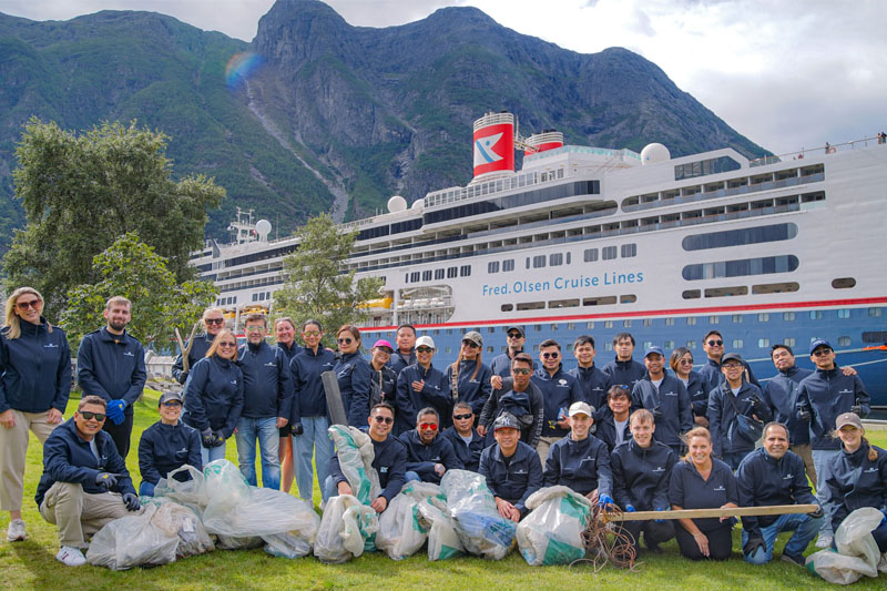 Fred. Olsen werkt samen met Visit Eidfjord voor strandopruimactie		
