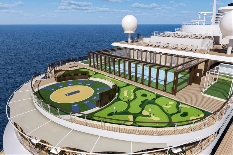 Regent presenteert sport- en zwemdekken op Seven Seas Prestige