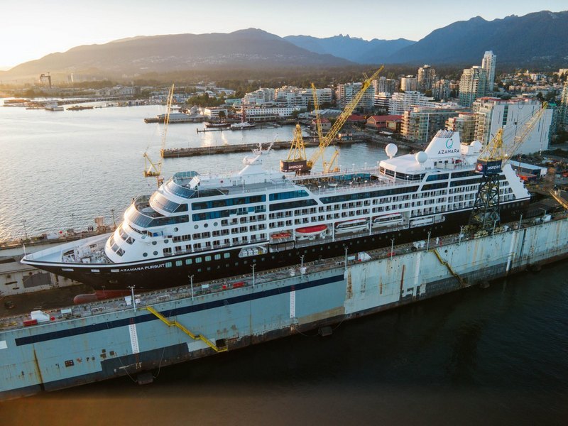 Azamara_Pursuit_klaar_met_droogdokbeurt_in_Vancouver